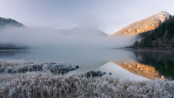 Frost im Dreiseengebiet zwischen Ruhpolding und Reit im Winkl