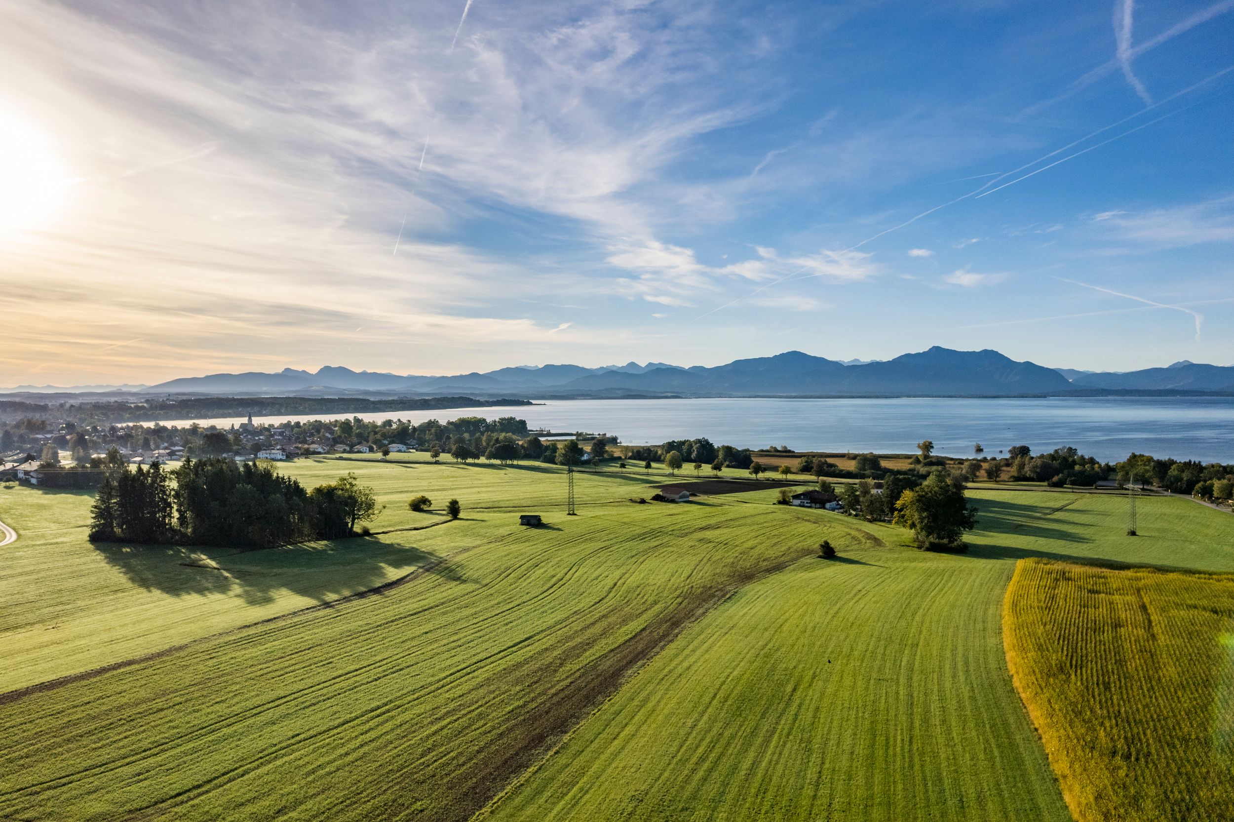 Chiemsee und Berge